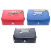 1Pcs Secure Safe 25cm Handy Hardware® Metal Money Box Blue 8 Slots Lock Storage