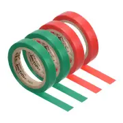 4Pcs 26Ft Tennis Racket Badminton Racquet Grip Finishing Tapes, Red/Green