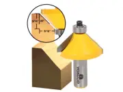 45 Degree Chamfer Edge Forming Router Bit - 1/2" Shank - Yonico 13107