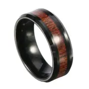Classic Men's Wood Tungsten Ring Tungsten Carbide Colorfast Anallergic Engagement Rings for Men