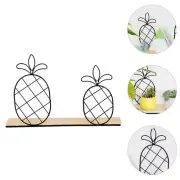 Hanging Shelf Wall Shelving Pineapple Wrought Iron Hook Rack Storage