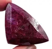 302.00 CT Trillion Shape Natural Red Ruby IGL Certified Opaque Loose Gems M25