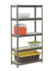 5 Shelf Heavy Duty Steel Muscle Rack Garage Shelving Storage 30"W x 12"D x 60"H