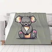 Weighted The Lovely Koala Blanket 30"*40" Soft Flannel Reversible Cozy Extra Warm Blanket for Bed,Couch
