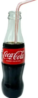 Display Fake Food Prop Coca Cola Bottle With Straw