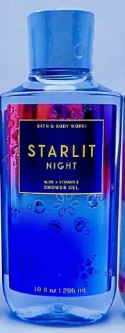 BATH & BODY WORKS STARLIT NIGHT ALOE & VITAMIN E SHOWER GEL 10 oz / 295 ml NEW