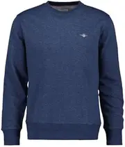 [GANT] Men's Regular Shield Sweatshirt, Fresh Blue, 3XL