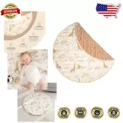 Reversible Safari Baby Activity Play Mat 40"x40" - Soft Cotton for Tummy Time
