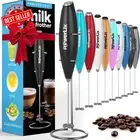 Electric Milk Frother Handheld 19000RPM with Stand for Latte, Cappuccino, Matcha