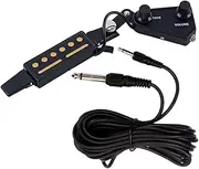 EPIGEIST Clip Soundhole Pickup Transducer for Acoustic Guitar Low Noise Amplifier with Tone Control Durable Black Design for Enhanced Sound Quality and Easy Installation