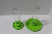 Rabbit guinea pig ferret rat mouse mice auto feeder water dish waterer 2pk