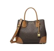 Michael Kors Cross Body Shoulder Wide Strap Camera Bag Brown Carry Shoulder bag