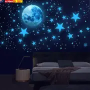 Glow in the Dark Stars for Ceiling Glow in the Dark Moon & Space Wall Decals Glo