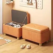 Storage Ottoman Bench, Ottoman Stool Foot Rest Stool, End of Bed Bench, Storage Chest, Load up to 660 lb, Footrest for Living Room, Bedroom, Entryway