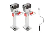 2PCS 470mm Corner Legs Drop Down Stabilizers W/Handle Steel Base 1200LBS Camper Trailer Caravan