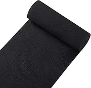 Knit Elastic Bands for Sewing Black Heavy Stretch High Elasticity Flat Elastic Cord 6 Inch Wide Braided Elastic Spool 2 Yard