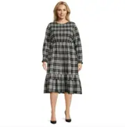 NWT Terra & Sky Tiered Peasant Midi Dress - 4X
