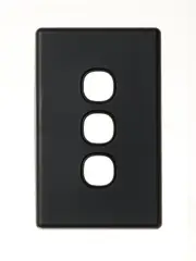 Lucci Power Gravity 3 Gang Plate Only in Matte Black