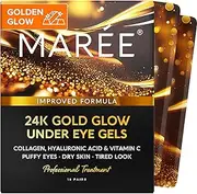 MAREE Under Eye Gels – Ultra-Soothing Under Eye Pads – With Golden Glow Hydrating Formula
