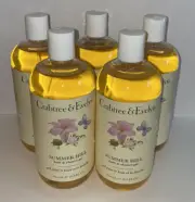 Crabtree & Evelyn SUMMER HILL Bath & Shower Gel (5) 16.9 oz BODY WASH SOAP New!