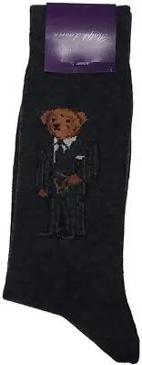 Purple Label Grey Teddy Bear 1 Pair Size 10 -13