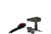 Cabello Hair Dryer PRO 3600 + Glow Straightening Brush - Hair Styling Set - Black