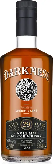 Darkness Islay Single Malt Scotch 29 Year Oloroso Single Malt Scotch Whisky 500ml