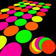 25 Sheets Neon Papers, Glow Party Decoration Supplies DIY Dance Floor Moves Game