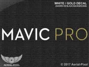 DJI Mavic Pro White & Gold Window / Case Decal Sticker FPV Quadcopter UAV Drone
