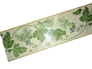 IMPERIAL CHIANTI GRAPES GREEN PURPLE TUSCAN LEAVES (1) WALLPAPER BORDER 5YDS X 7