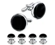 Cufflinks and Studs Set for Tuxedo Shirts Business Wedding