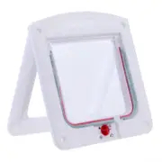 Pet Cat Puppy Dog Gates Door Lockable Safe Flap Door Pet Safety Products Lock Suitable for Any Wall Or Doors - White