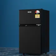 80L Bar Fridge Mini Freezer Refrigerator Black