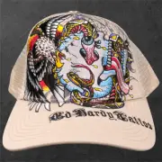 Ed Hardy Trucker Hat Embroidered Eagle OSFM Snapback Cap