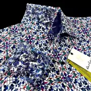 Robert Graham Geometric Floral Paisley Print Vibrant Sport Shirt Large