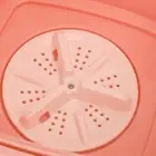 H Foldable Washing Machine Mini Portable Bucket Laundry Washer With Black Lid Fo