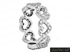 1.50ct Lab-Created Diamond Alternating Hearts Bridal Eternity Band Ring 10k Gold