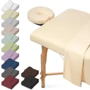 3pc Microfiber Massage Table Sheet Set - Salon Spa Facial Bed Covers