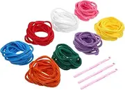 DOITOOL Weaving Craft Loom Loom Loops for Crafts Elastic Cord Braider 99pcs Hooks
