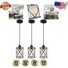 Matte Black 3-Lights Glass Shade Pendant Light - Industrial Retro Style