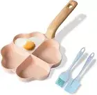 4-Cup Nonstick Granite Omelette Pan Gas Stove & Induction Cookware Heart Shaped