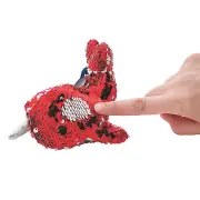 Valentine Reversible Sequin Stuffed Narwhals With Cards, Toys, 12 Pieces