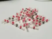 100 pcs RED SOLDER AND SEAL HEAT SHRINK BUTT CONNECTORS WIRE SPLICE 22-18 GAUGE