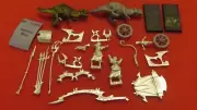 Games Workshop Warhammer Dark Elves Chariot Elf Metal Complete Figure Set OOP GW