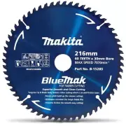 MAKITA B-15285 BLUEMAK 216mm x 60 TEETH 30mm BORE TCT MITRE SAW BLADE
