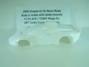 HO Slot Car Resin Body 1966 Chaparral 2D White AFX TOMY Mega-G+ Short Chassis