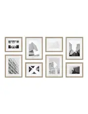 [Studio Nova] Premium 8 Piece Gallery Photo Wall Frame Set in Natural Oak