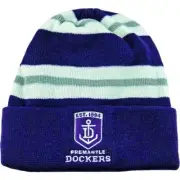 650528 FREMANTLE DOCKERS AFL TEAM WOZZA ACRYLIC KNIT BEANIE WINTER HAT