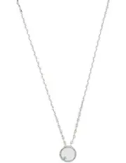 [Georgini] Opal Glow Created Circle Pendant in Silver