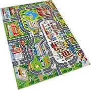 Oriate Kids Dream Mat Modern City Toy Activity Playmat, Parent-Child Interaction Game Map Rug, Ideal Children's Educational Road Traffic City Life Pretend Play 552-C